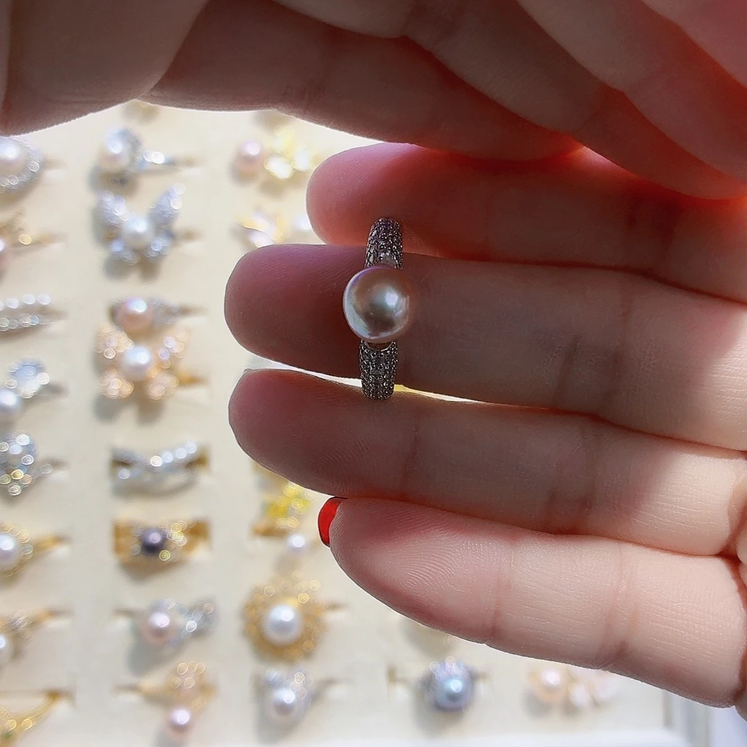 淡水珍珠合金耳饰