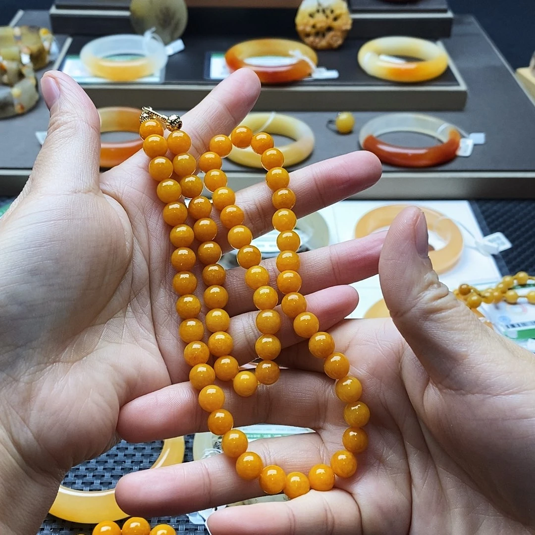 石英质玉（黄龙玉）未镶嵌手镯