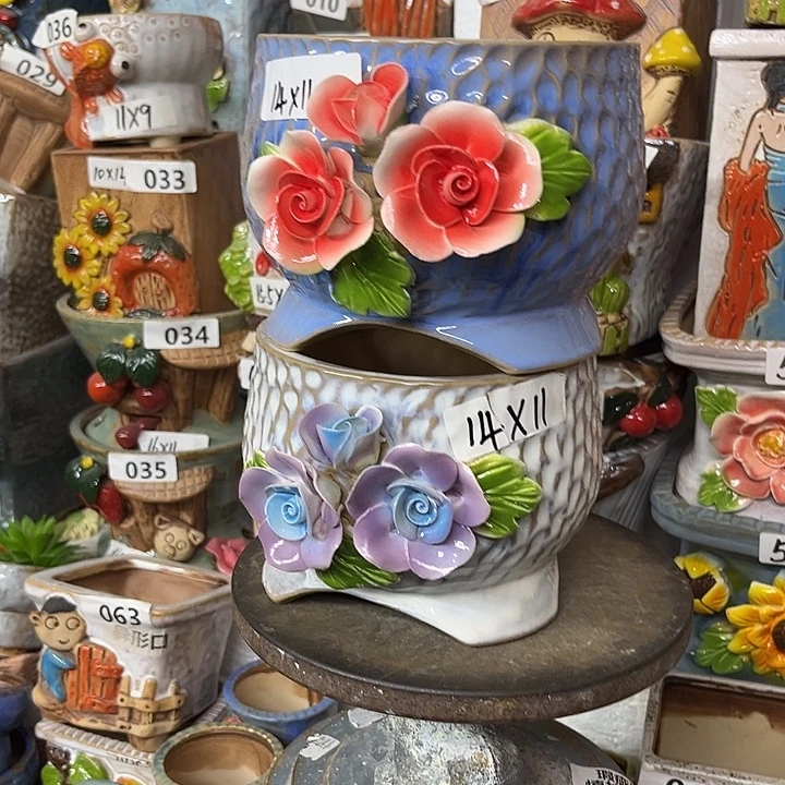 粗陶材质多肉花盆