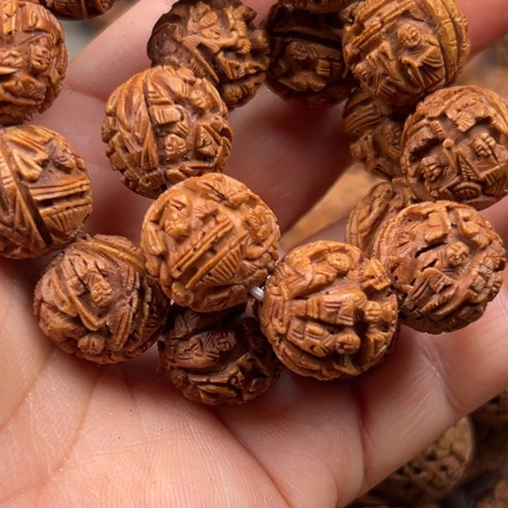 桃核手串灯*桃核雕刻手持，