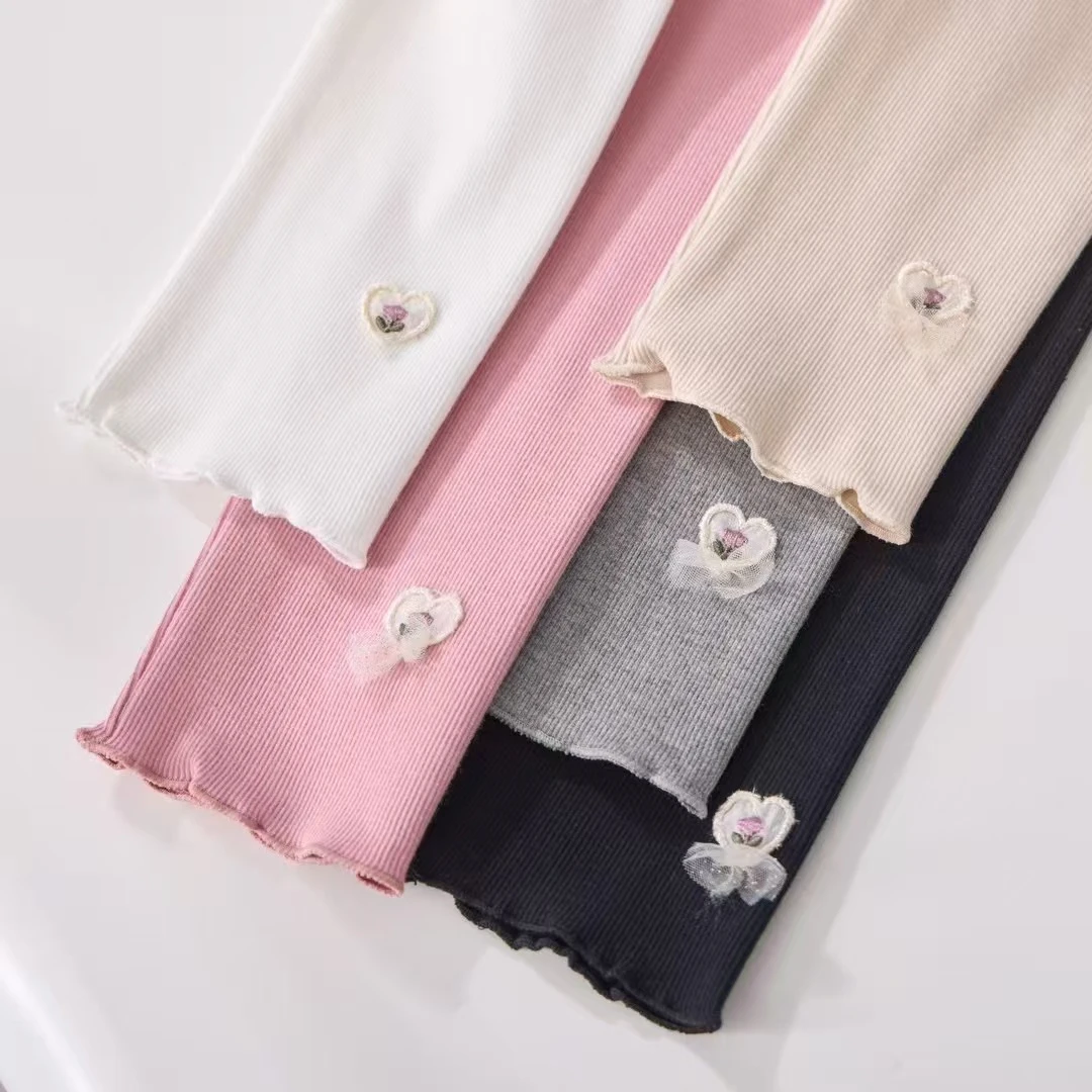 女童爱心打底裤棉棉25新款女宝宝春秋款打底裤