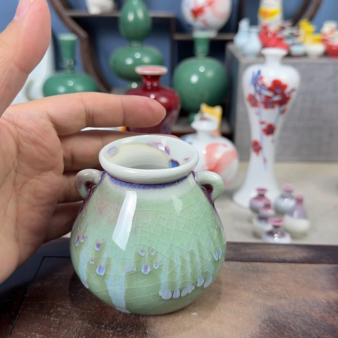 陶瓷手工小花器摆件
