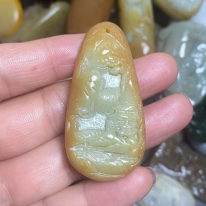 和田玉未镶嵌挂件