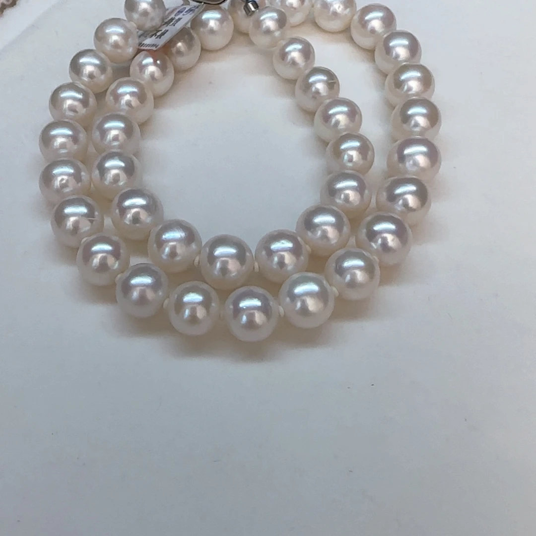 项链银S925镶嵌淡水珍珠