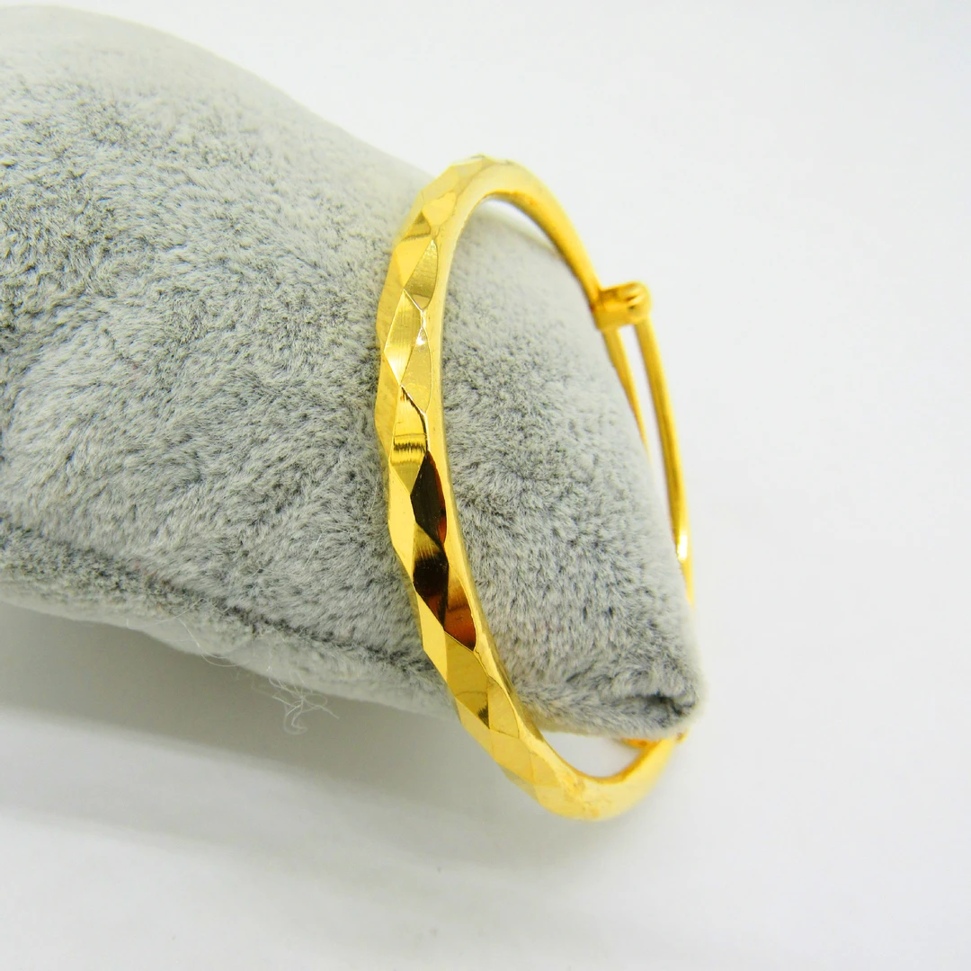 铜合金手镯 时尚亮晶晶推拉款气质佳人铜镀金可以调节手镯