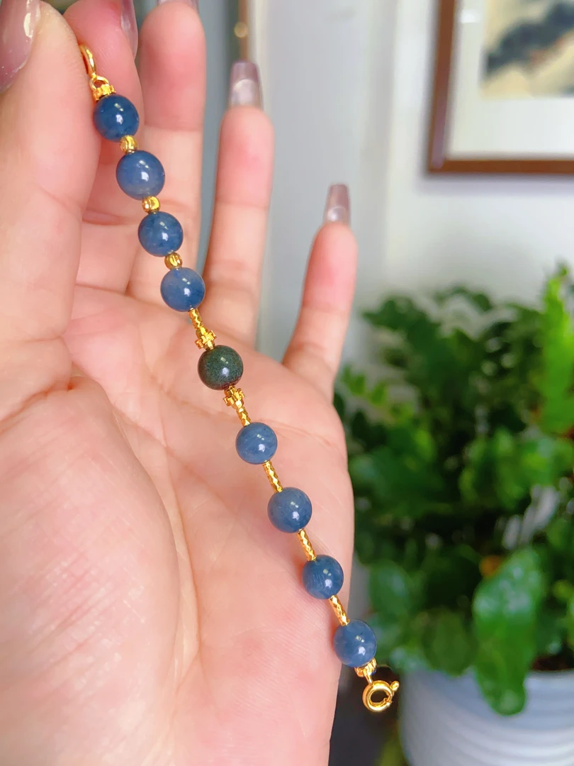 ｛福利款｝蓝兔毛绿幽灵延长链女款手工百搭时尚