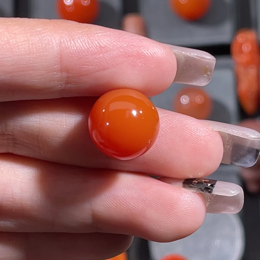 未镶嵌圆珠11.9mm南红玛瑙