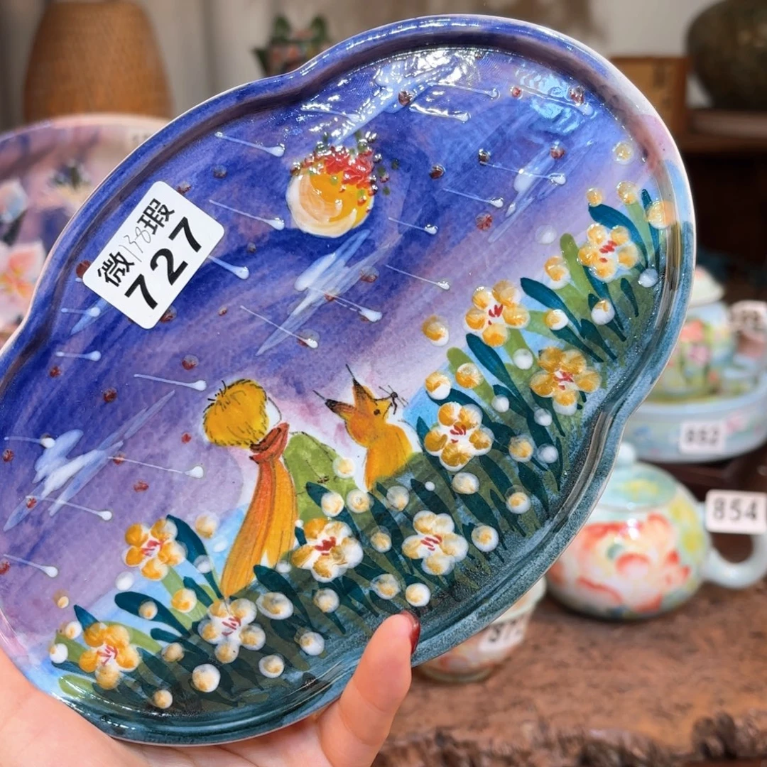 景德镇手绘高温釉下彩陶瓷茶具