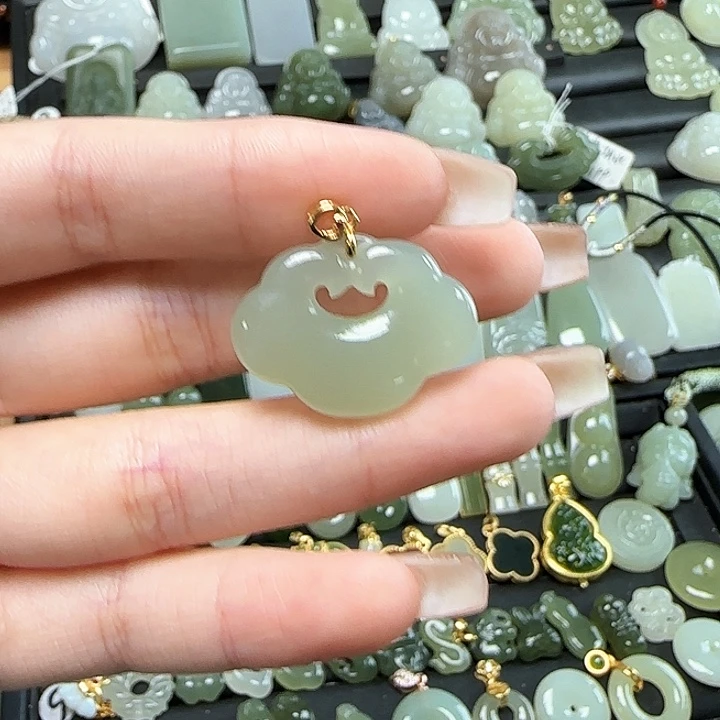 和田玉银S925镶嵌颈饰