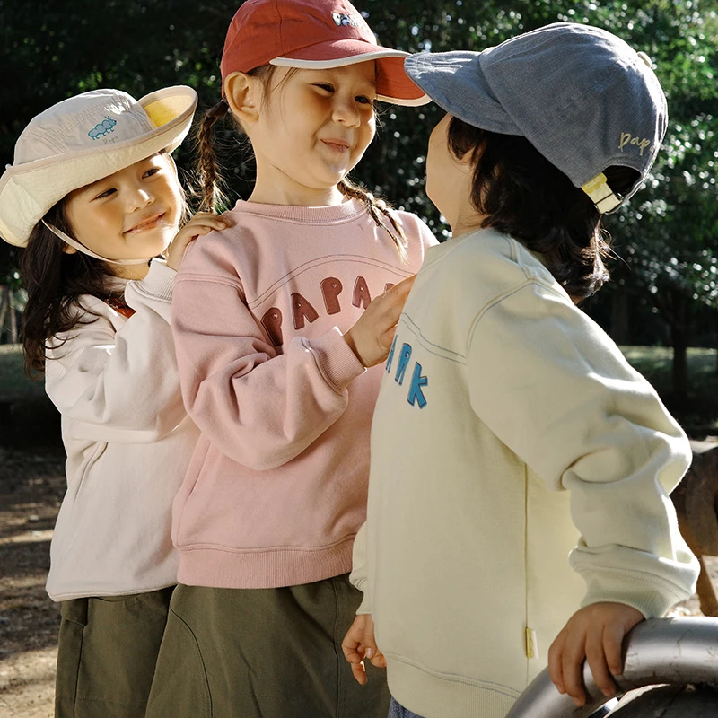 【糯米棉】papa爬爬春季儿童卫衣男女童柔软舒适休闲弹力