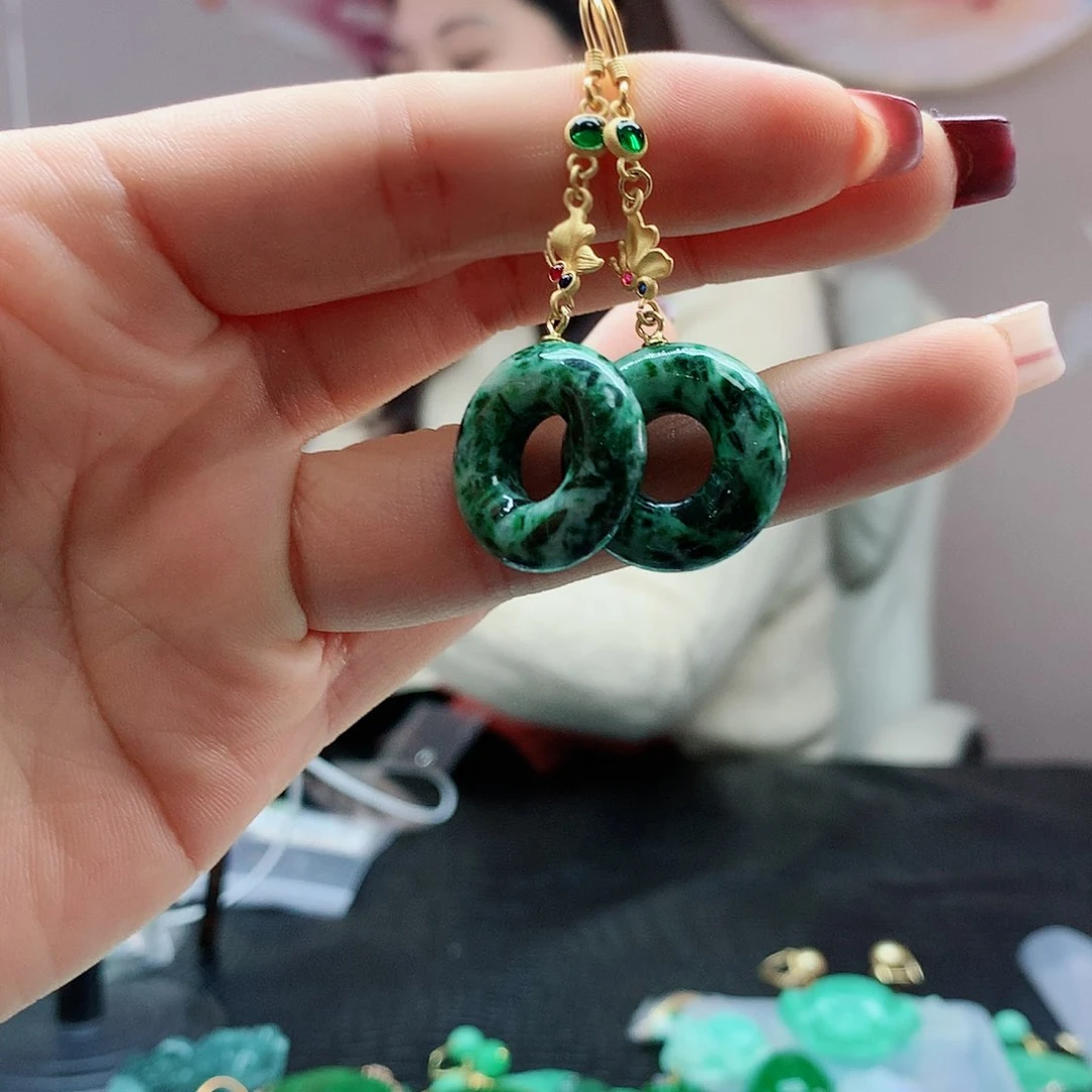 【闪购商品】翡翠耳饰未镶嵌，