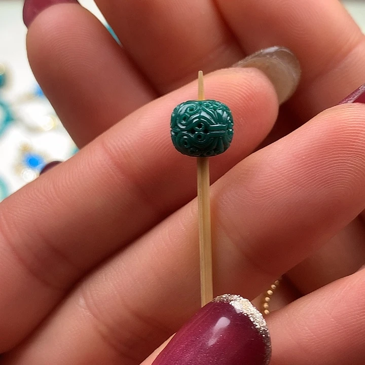 绿松石18K金镶嵌珠宝奇石