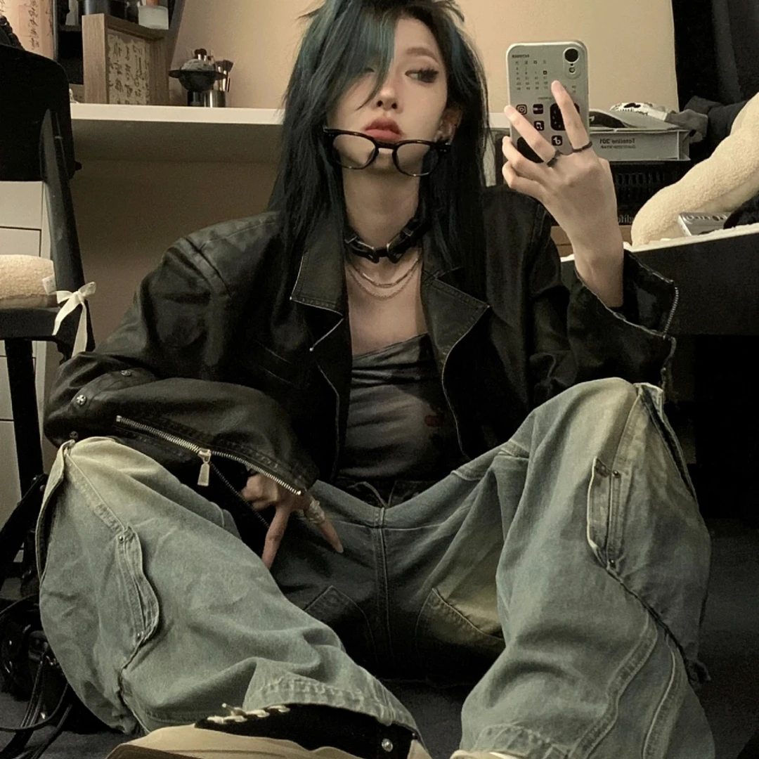 超超显瘦！！都给我冲！！阔腿牛仔裤 男女同款