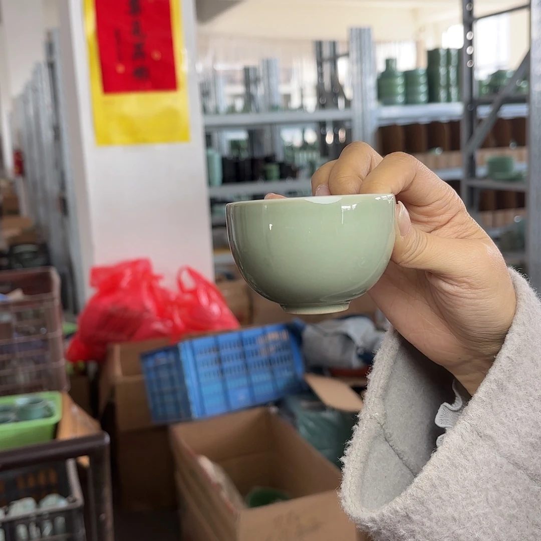 龙泉云间青瓷小米茶器