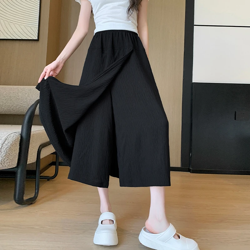 山本工装裙裤女夏季2025新款高腰a字开叉包臀半身裙小个子阔腿裤