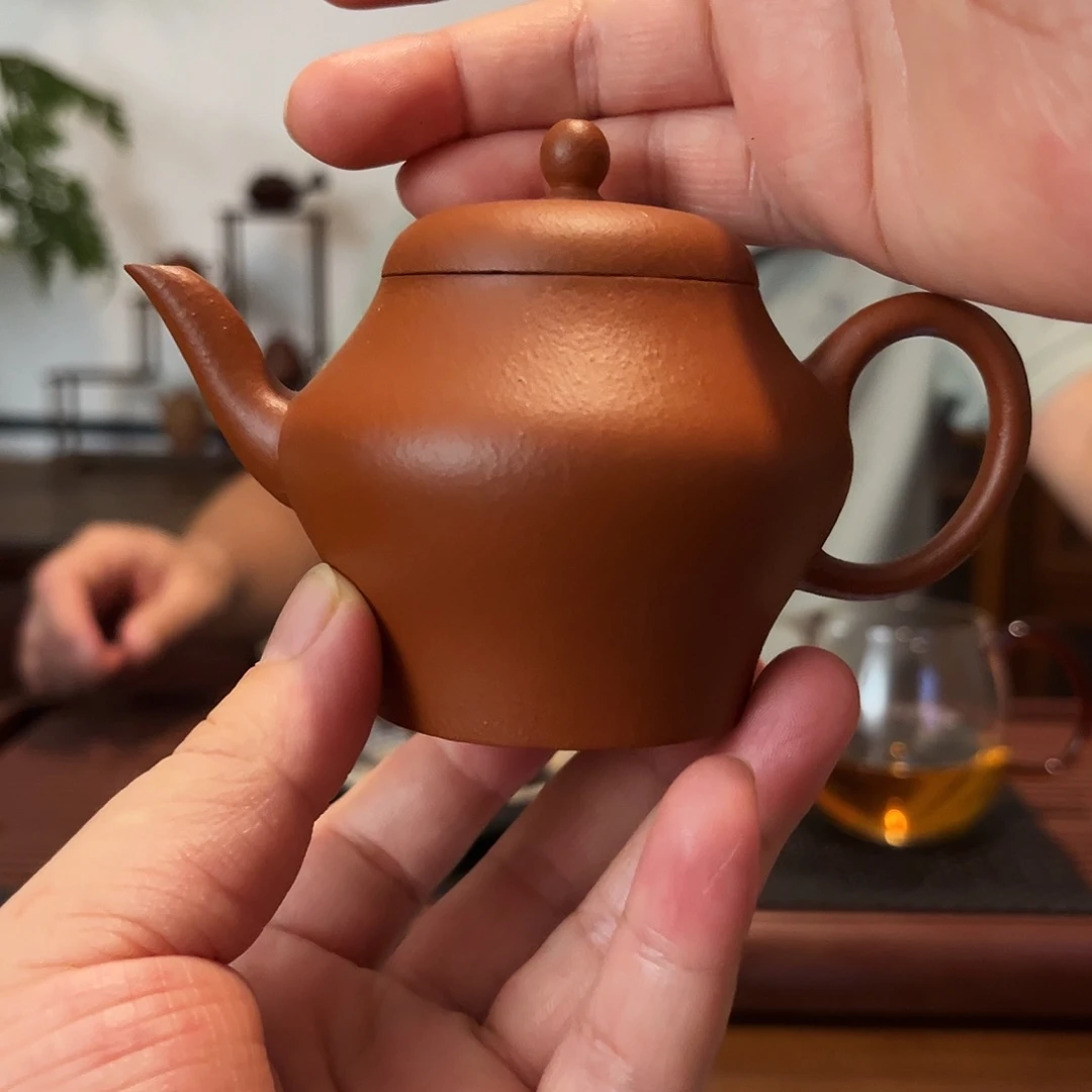 茶杯紫砂孟臣生砂朱泥100ml