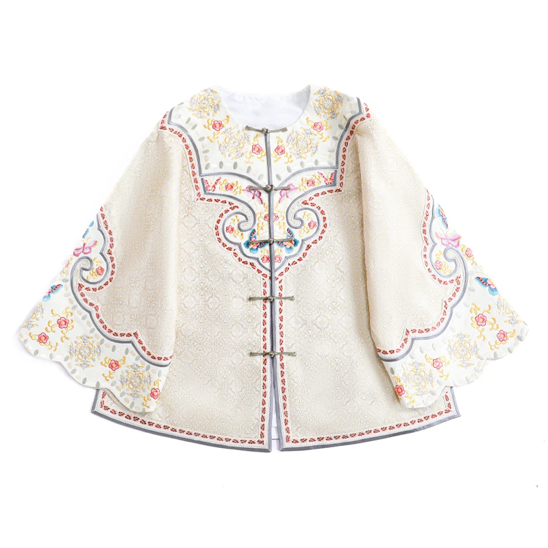 「芳华」乐锦坊复古中国风手工原创设计感百搭刺绣国潮女装汉服上衣