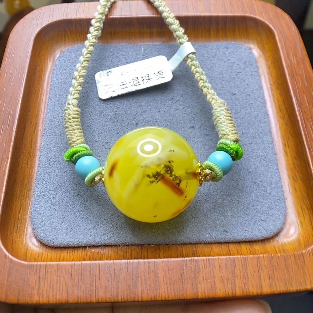 蜜蜡颈饰未镶嵌业**渣郎