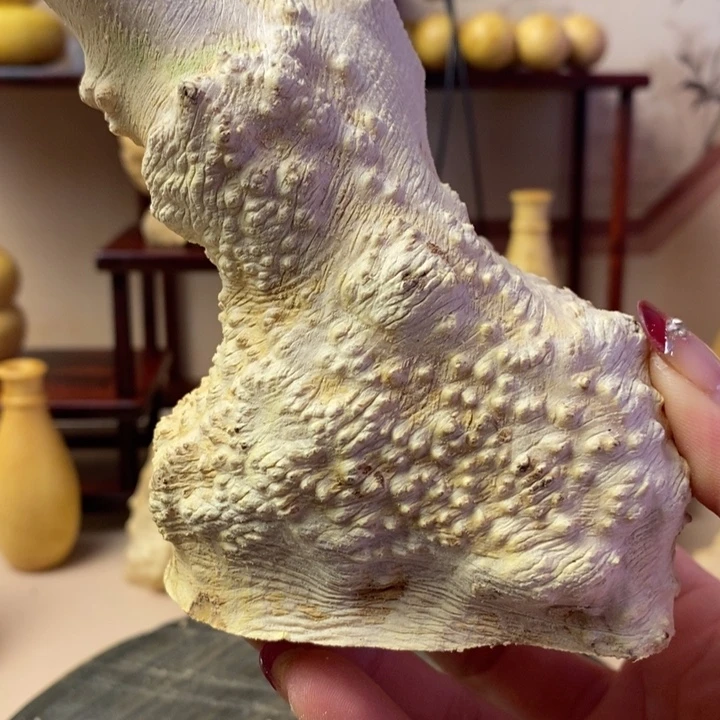 香榧木福*黄杨木手把件