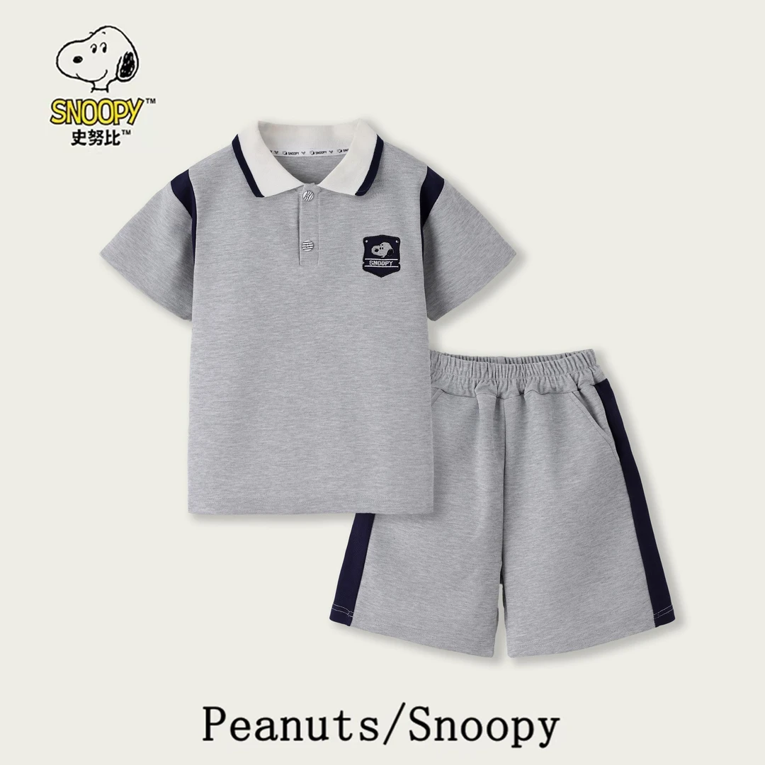 儿童夏款翻领短袖中大童polo衫男童夏季短袖套装