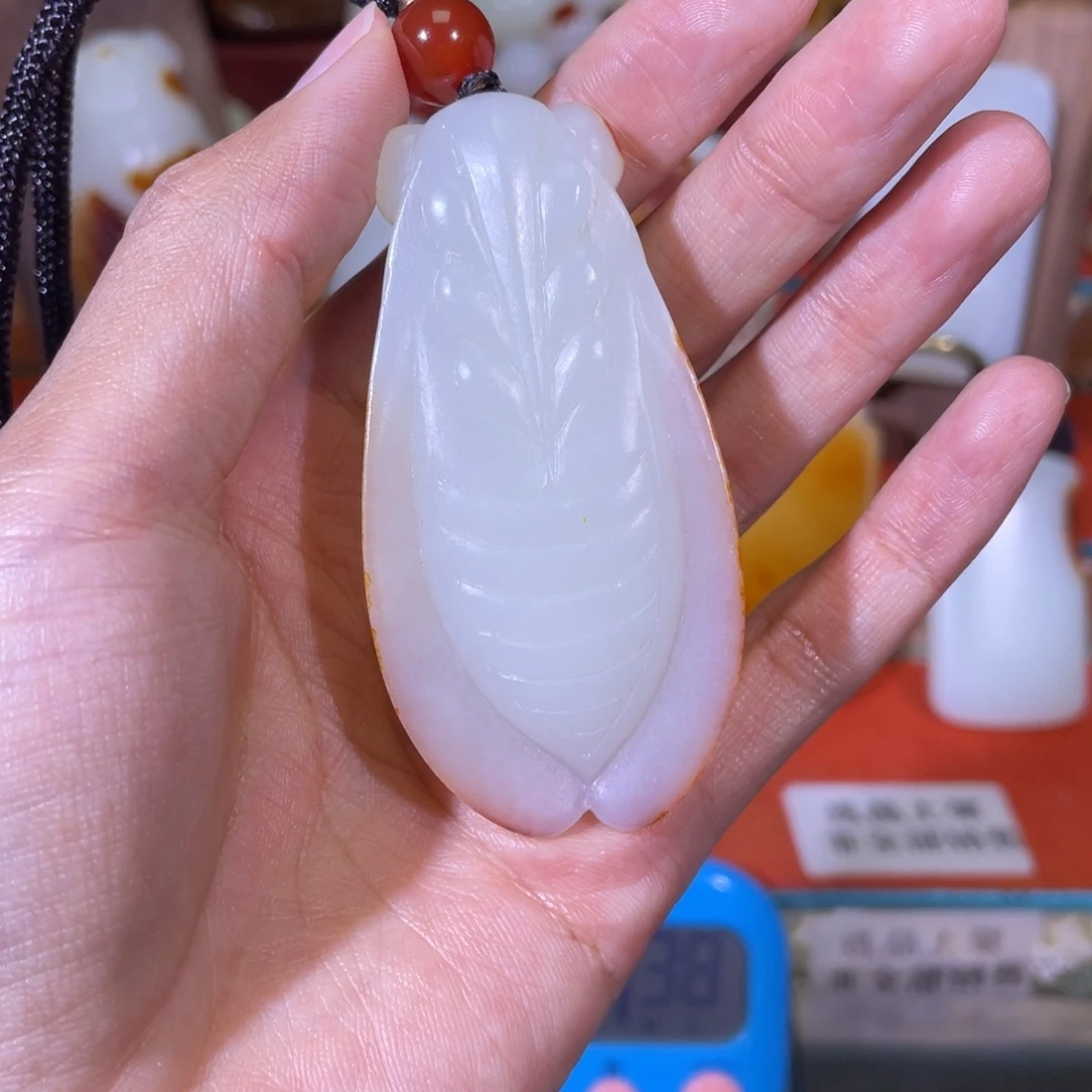 茫***。和田玉未镶嵌挂件