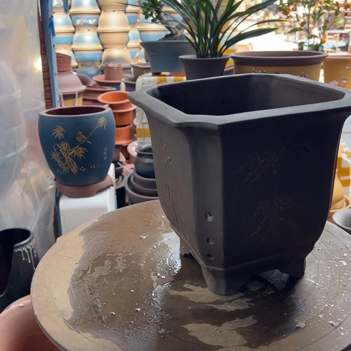 紫砂23切角四方 口径23×23