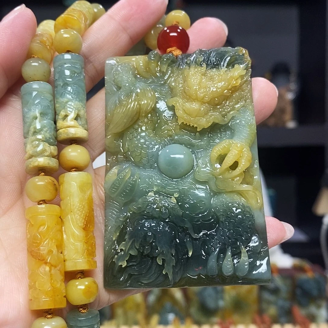 未镶嵌岫玉挂件吊坠项链