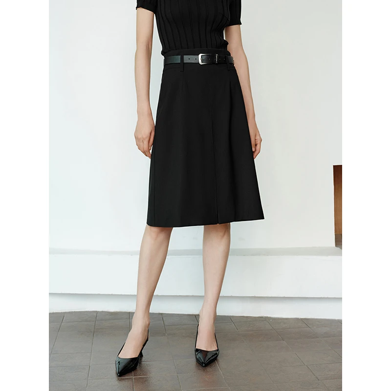 【半裙】【商场同款新品】艾诺丝雅诗 百搭通勤微喇半身裙 50413527