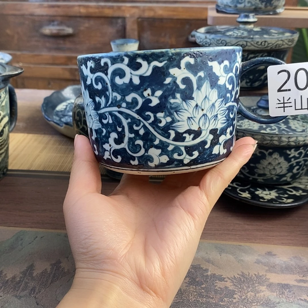 陶手工手绘青花高温陶瓷