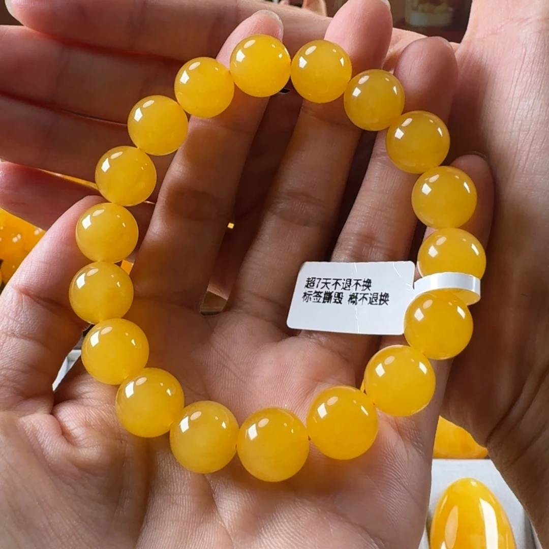 未镶嵌毛衣链蜜蜡