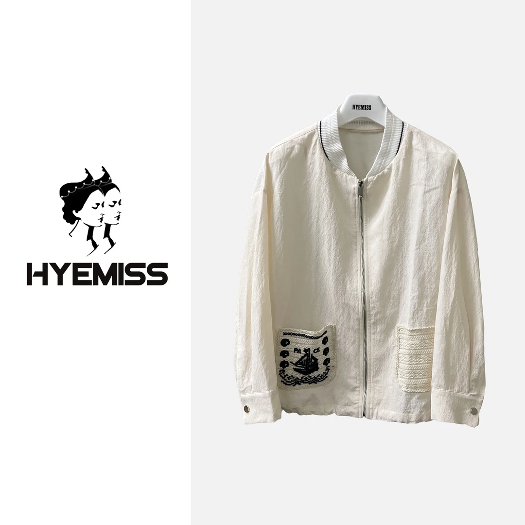 JK250027春季新款人棉麻印花薄款潮流休闲编织简约短外套