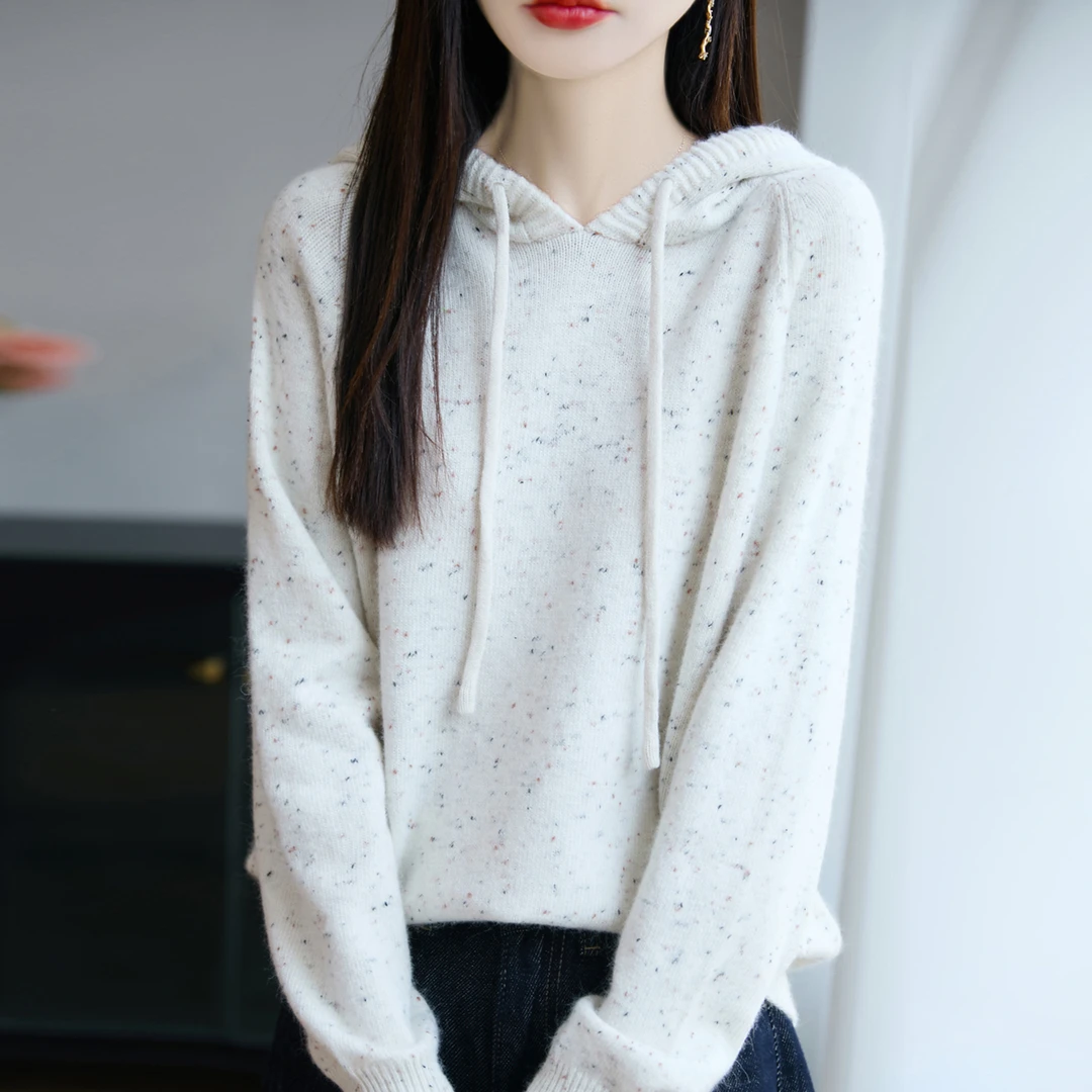 胖mm春秋特大码连帽女士毛衣2025新款洋气爆款卫衣内搭针织打底衫