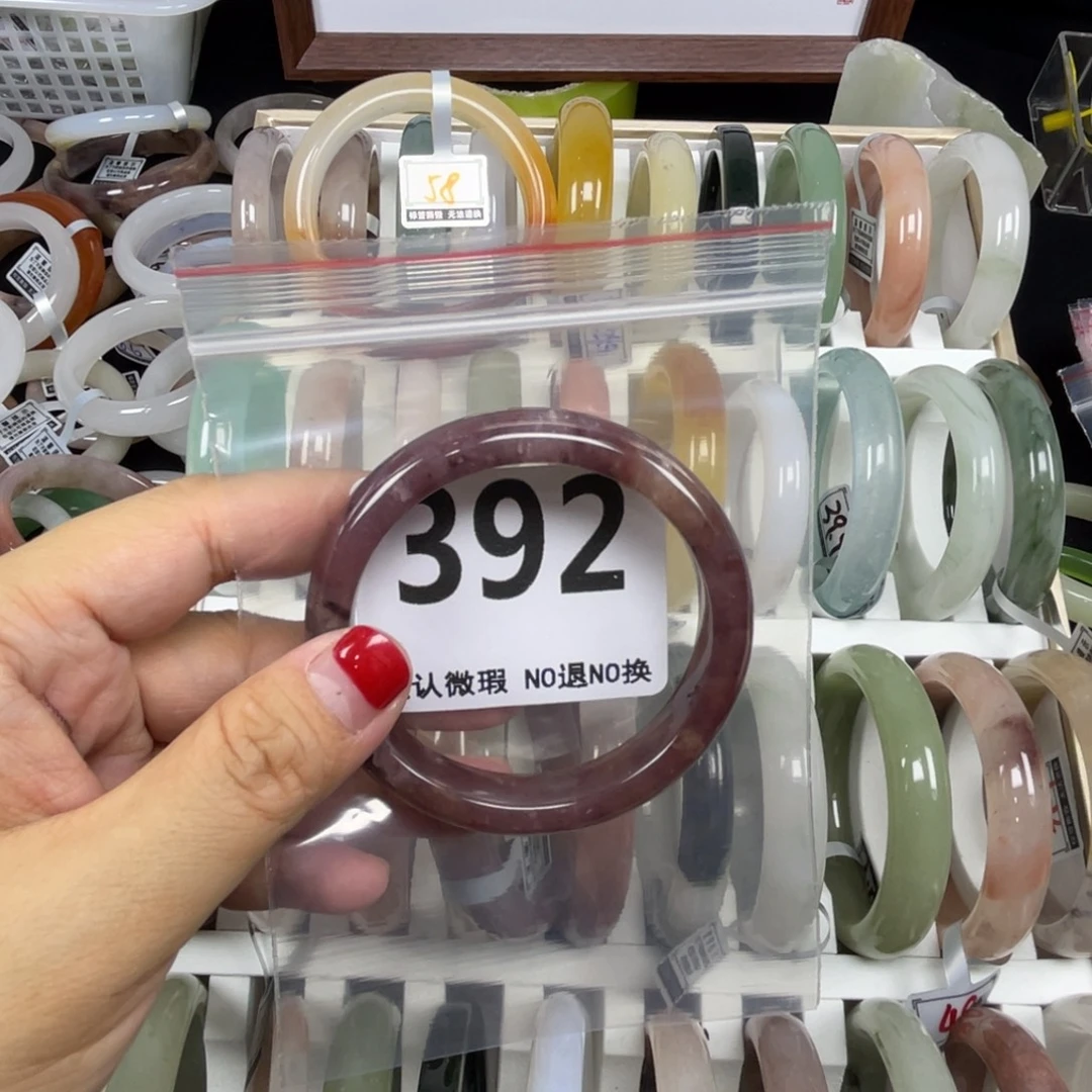 *****未镶嵌手镯石英质玉微瑕不退换54-392