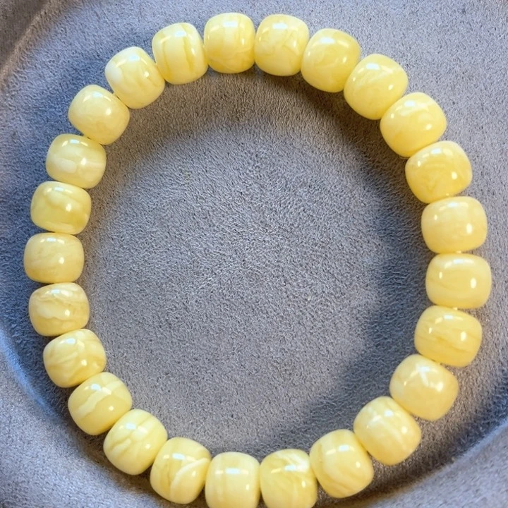 未镶嵌蜜蜡手串纯天然俄料白蜡金纹精工虎皮