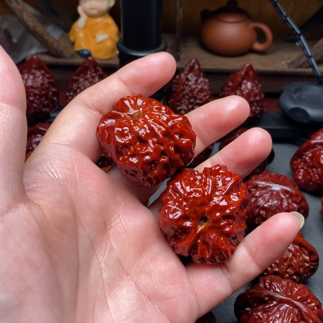 吊坠文玩核桃半**尧蛤蟆头一帆风顺