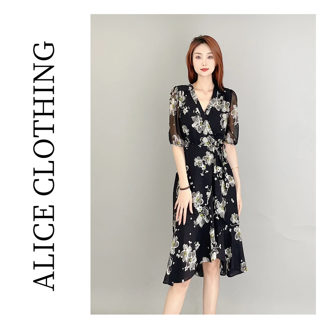 2 ALICE 冰清玉洁连衣裙浪漫印花 轻柔显瘦 S2137543W