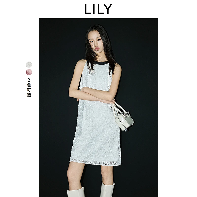 LILY2025春新款女装连衣裙125149C7912