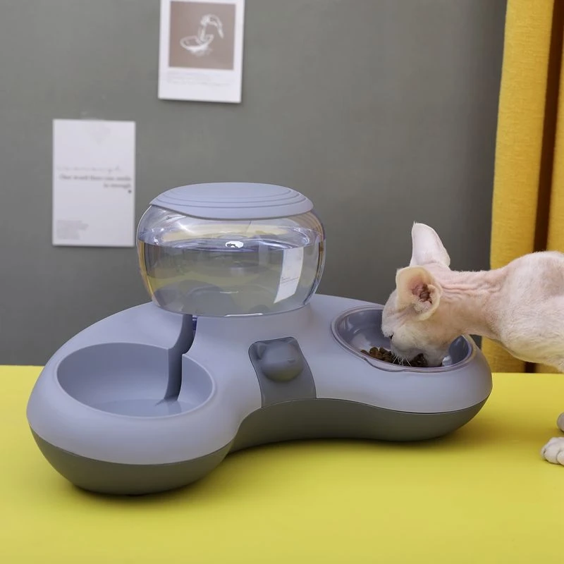猫碗狗碗猫食碗狗盆猫咪喝水碗猫盆狗狗饭碗猫碗和水碗一体二合一