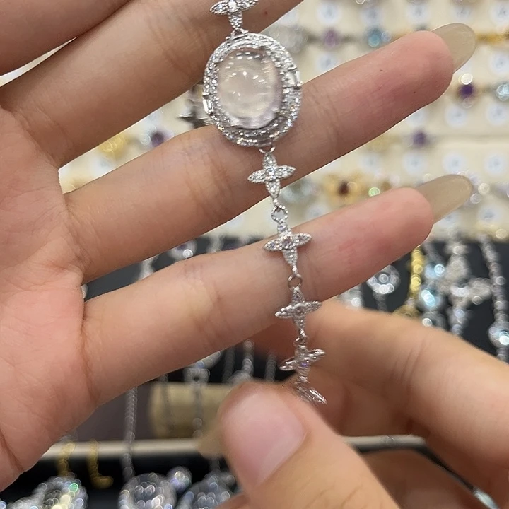 水晶手链银S925镶嵌