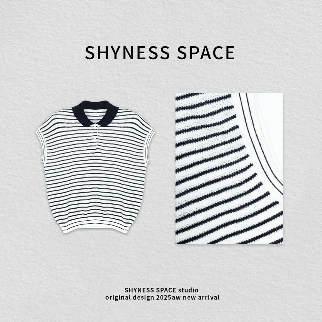 夏季美式设计感简约极简轻奢风上新时尚学院复古上衣25HT2796