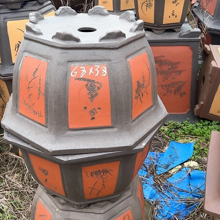 紫砂花盆口68高38