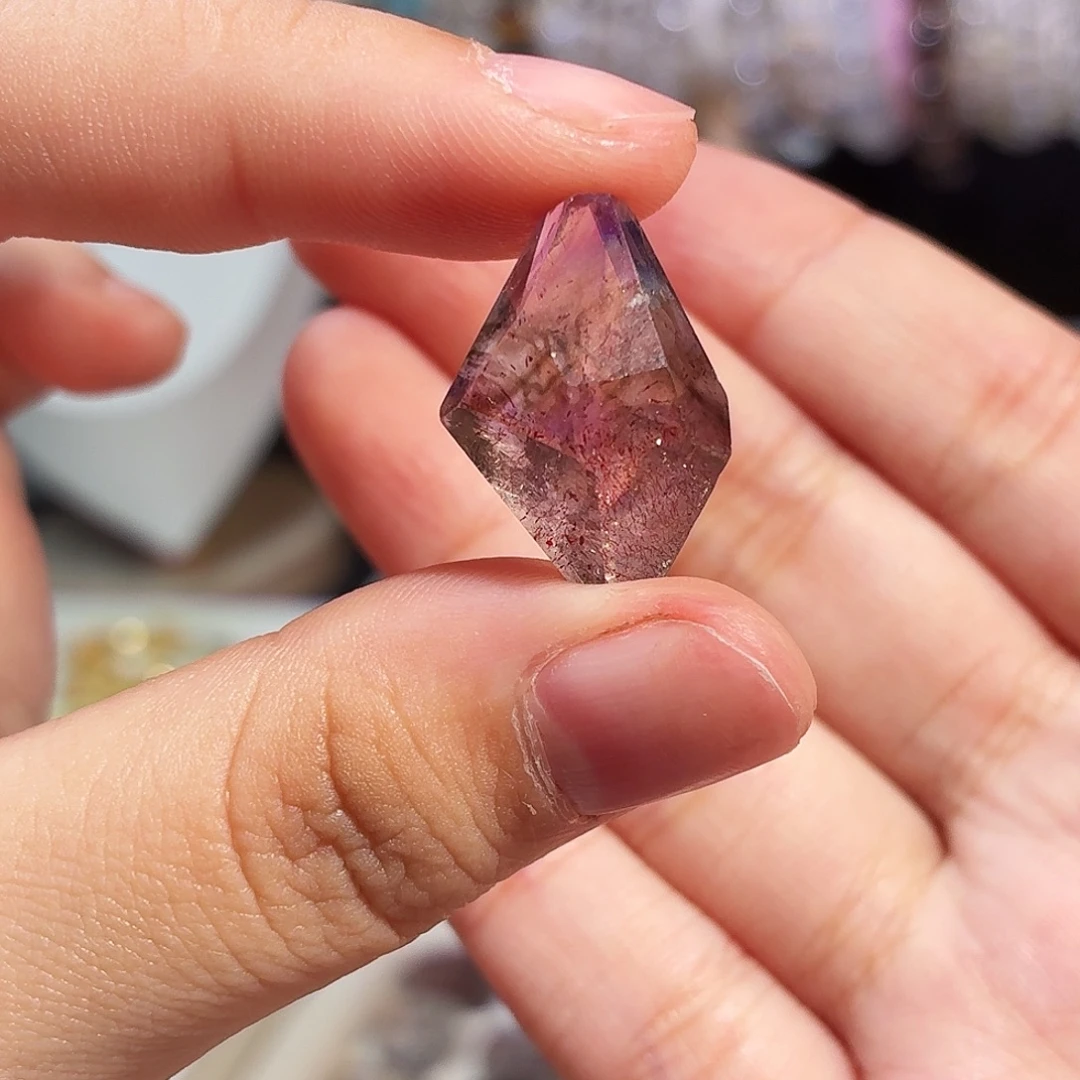 未镶嵌水晶吊坠(不含链)紫超七 随形 打孔定制不退换