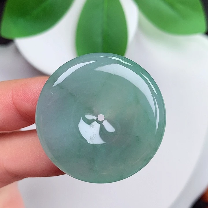 颈饰未镶嵌翡翠平安扣33.3x5.9mm