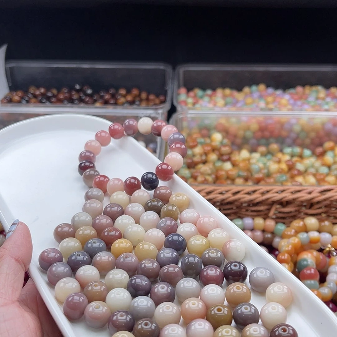 白玉菩提吊坠Wc/12mm/22颗紫美人