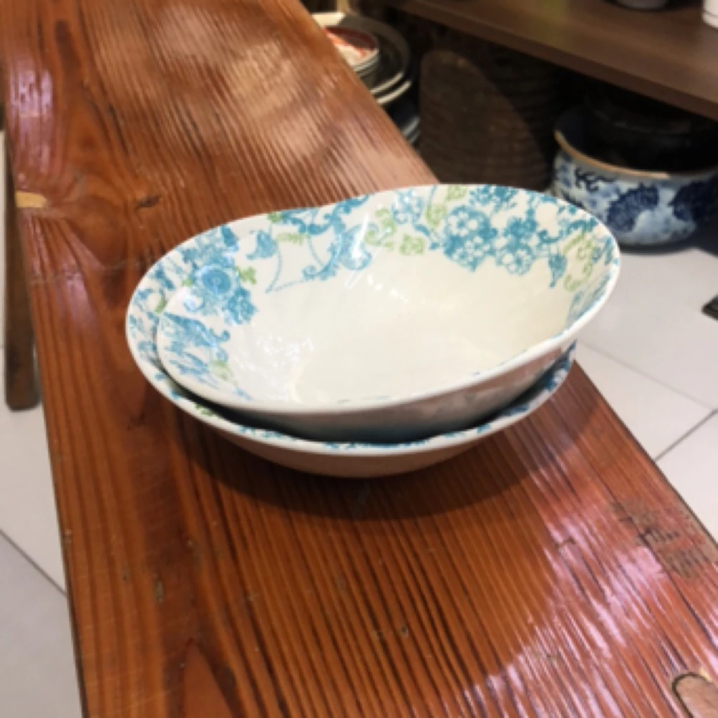 磁州窑陶瓷餐具高温瓷釉中彩饭碗2个15.5直径