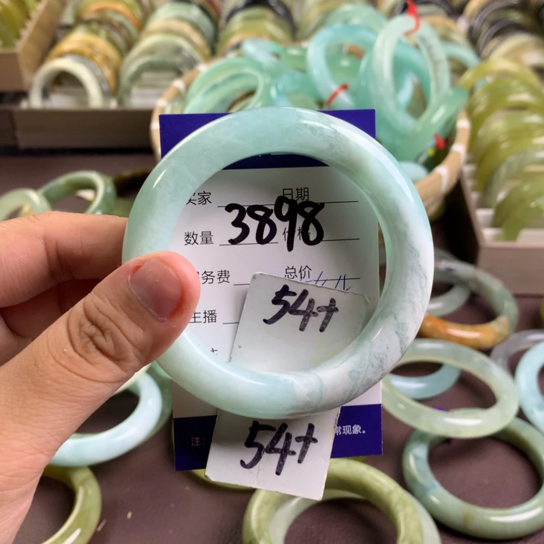蛇纹石玉未镶嵌手镯3898