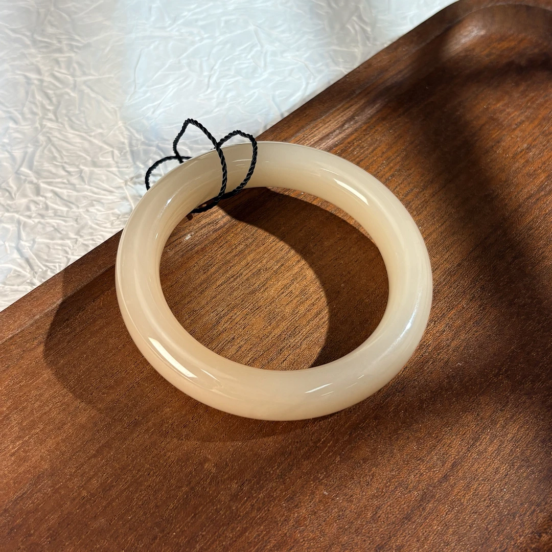 【七七专属】和田玉熟藕粉手镯(53-59#) 12*10 KL0180046