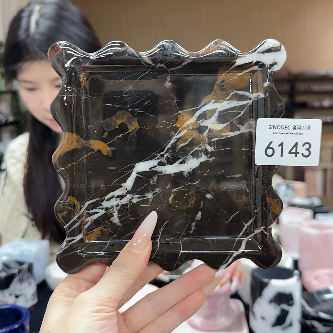 6143黑金花饼干盘福利