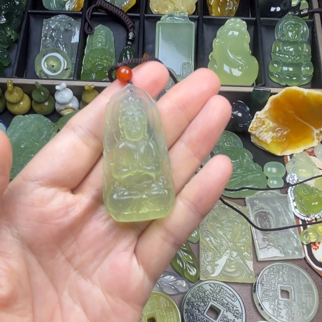 蛇纹石玉未镶嵌吊坠(不含链)