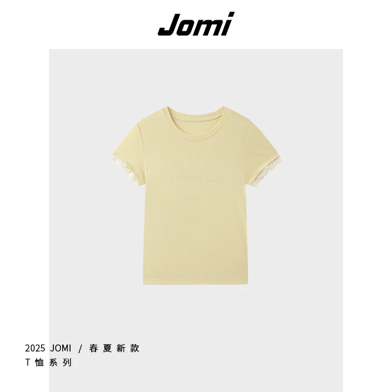 JOMI女装时尚百搭宽松显瘦印花短袖清冷t恤上衣服J5105JM26206